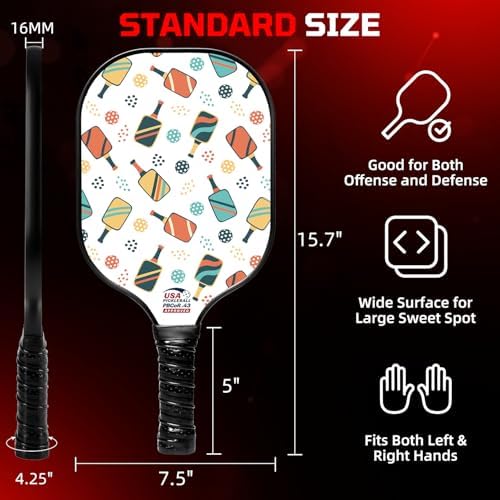 BAGAIL USAPA Approved Pickleball Paddles Set for Traction and Stability | Lightweight BAGAIL Pickleball Rackets with 4