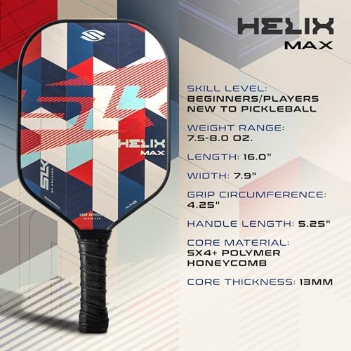 Thermoformed Carbon Fiber Pickleball Paddles for Unmatched Control | Selkirk Sport SLK Helix Pro Pickleball Paddle | Se