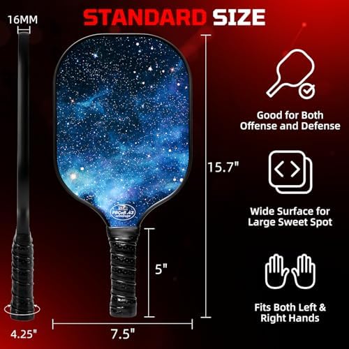 BAGAIL USAPA Approved Pickleball Paddles Set for Traction and Stability | Lightweight BAGAIL Pickleball Rackets with 4