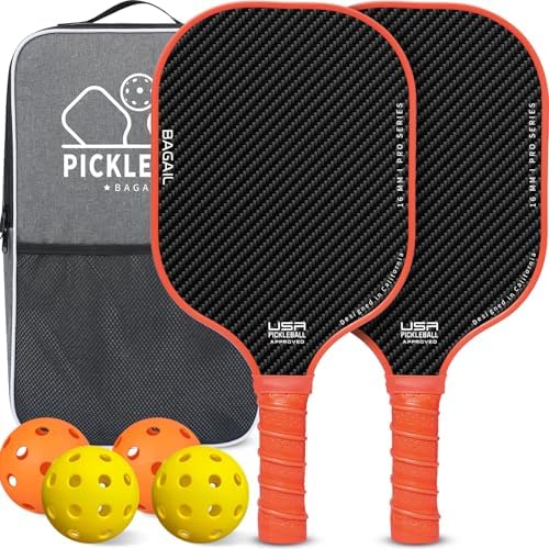 BAGAIL USAPA Approved Pickleball Paddles Set for Traction and Stability | Lightweight BAGAIL Pickleball Rackets with 4