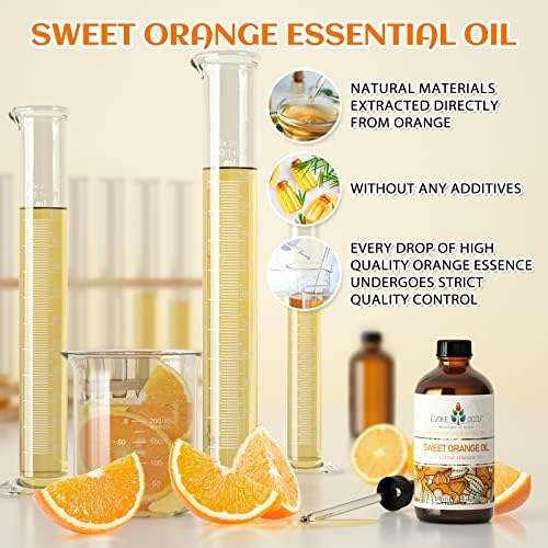 Evoke Occu Geranium and Sweet Orange Essential Oils for Stress Relief and Fresh Aroma - Perfect for Daily Use - 4 Fl Oz