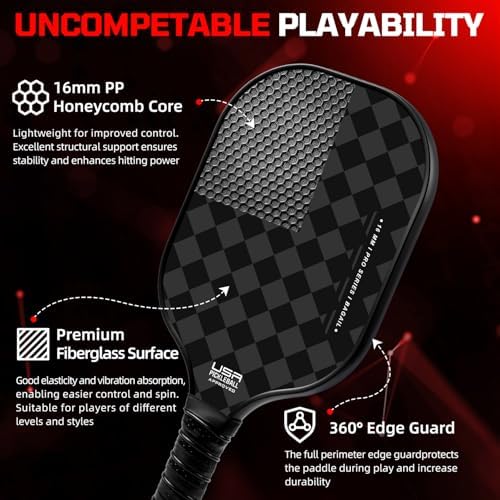 BAGAIL USAPA Approved Pickleball Paddles Set for Traction and Stability | Lightweight BAGAIL Pickleball Rackets with 4