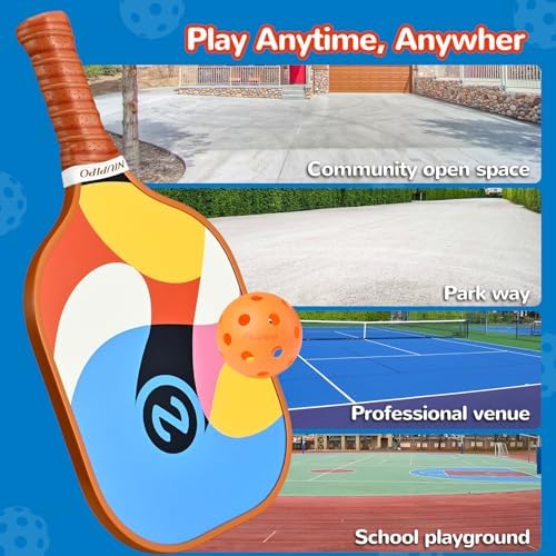 USAPA Approved Lightweight Pickleball Rackets for Casual Players | Durable Fiberglass Surface Picks with Polypropylene