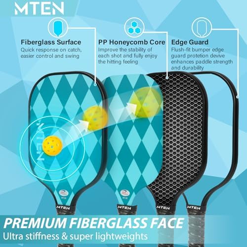 USAPA Approved Fiberglass Surface Pickleball Set for Men and Women Global Recycled Standard
