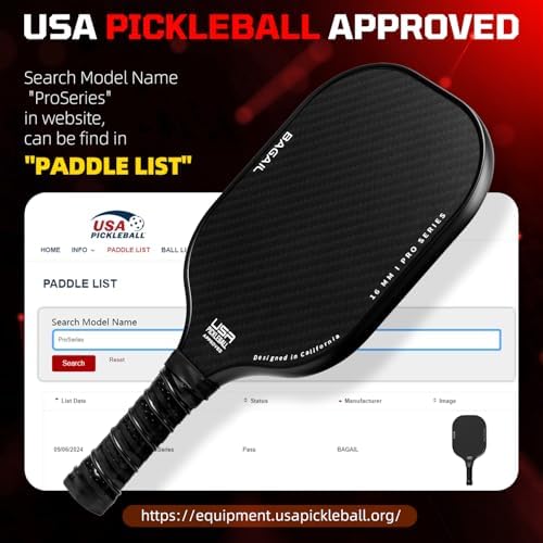 BAGAIL USAPA Approved Pickleball Paddles Set for Traction and Stability | Lightweight BAGAIL Pickleball Rackets with 4