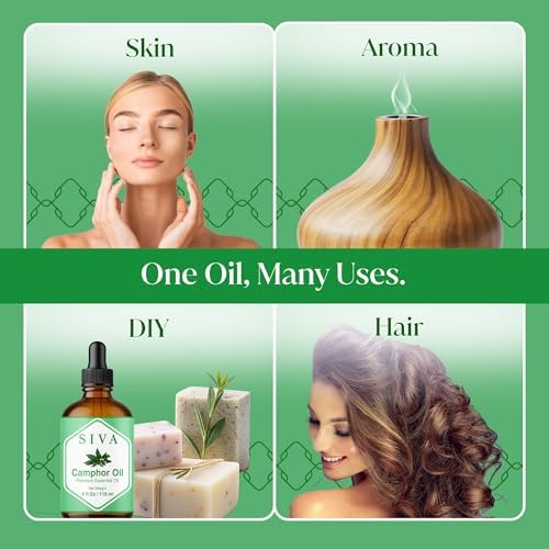 Siva Rosemary Essential Oil - 100% Natural Rosemary Oil – for Skin Care, Hair Care, Aromatherapy - 4 Fl Oz with Dropper