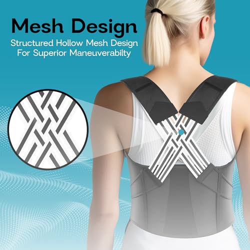 Women's Back Brace for Scoliosis Relief, Shoulder Straightener, Full Back Support, Upper and Lower Back Pain Relief | A