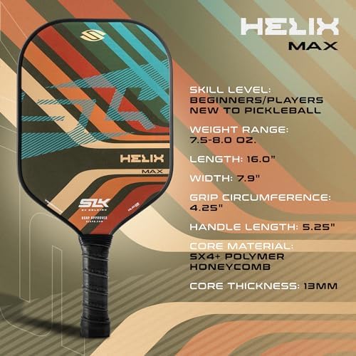 Thermoformed Carbon Fiber Pickleball Paddles for Unmatched Control | Selkirk Sport SLK Helix Pro Pickleball Paddle | Se
