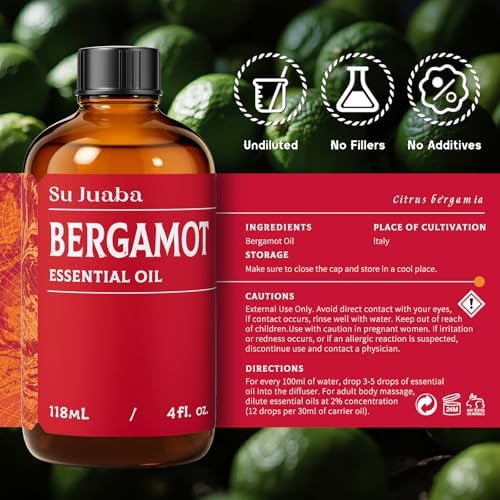 Sujuaba Sandalwood Oil for Diffuser and Skincare 4 Fl Oz - 100% Natural Aromatherapy Oil - Perfect for Relaxation and DI