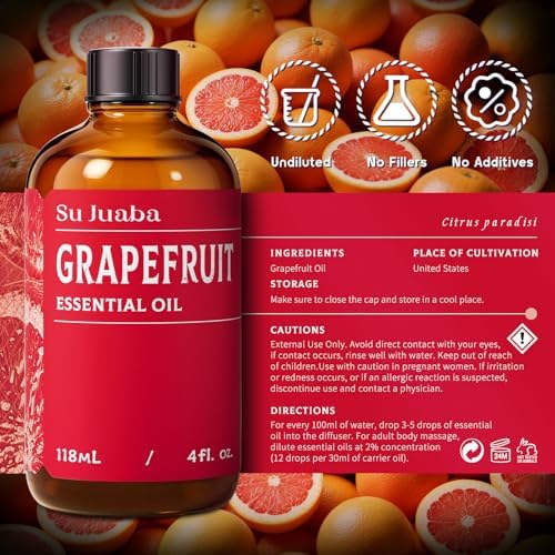 Sujuaba Sandalwood Oil for Diffuser and Skincare 4 Fl Oz - 100% Natural Aromatherapy Oil - Perfect for Relaxation and DI