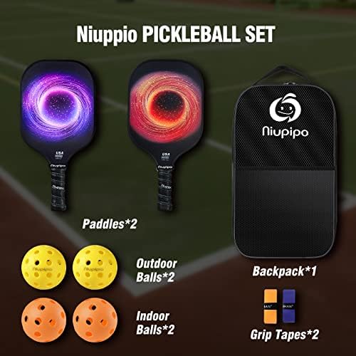 USAPA Approved Lightweight Pickleball Rackets for Casual Players | Durable Fiberglass Surface Picks with Polypropylene