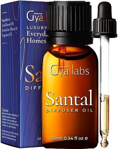 Gya Labs Santal Diffuser Essential Oil Blend - 100% Pure Natural Aromatherapy Sandalwood Essential Oils for Home, Car &