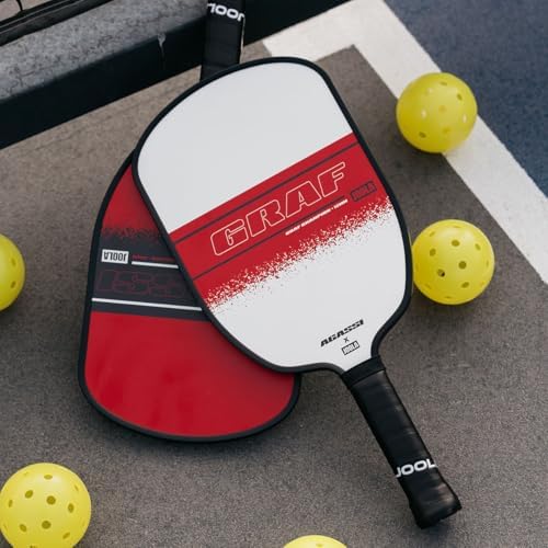 JOOLA Agassi PRO IV 14mm Pickleball Paddle - Carbon Fiber Surface Increases Spin & Control for Experts | JOOLA Agassi P