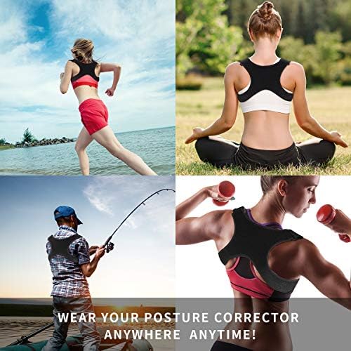 Posture Corrector for All Ages: Men, Women & Children | Adjustable Clavicle Support | Effective Upper Back Brace for Tho