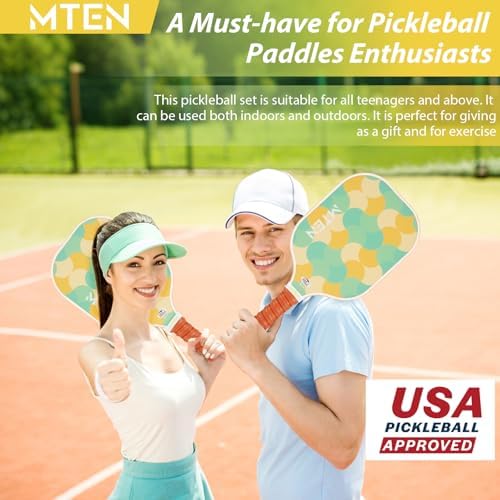 USAPA Approved Fiberglass Surface Pickleball Set for Men and Women Global Recycled Standard