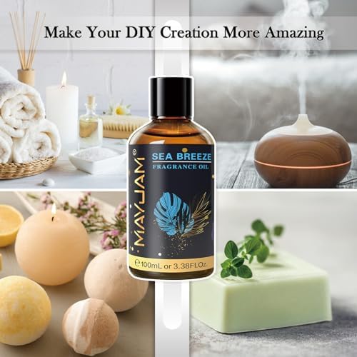 MAYJAM Sandalwood Essential Oil - Pure Fragrance Oil for Diffuser and Soap Candle Making, Ideal for Home and Office, 10