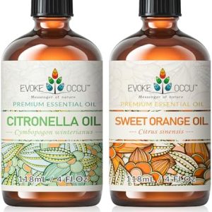 EVOKE OCCU Citronella and Sweet Orange Essential Oils - Repellent and Stress Relief - Outdoor Use - 4 Fl Oz