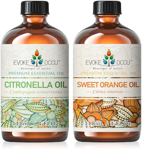 EVOKE OCCU Citronella and Sweet Orange Essential Oils - Repellent and Stress Relief - Outdoor Use - 4 Fl Oz