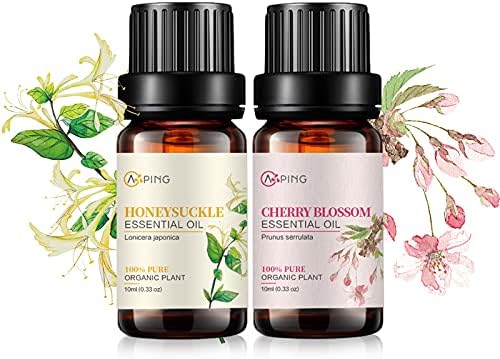 Sandalwood & Clary Sage Essential Oils for Aroma and Spa - 100% Pure Organic Natural Plant Oils, 2x10ML Sandalwood & C