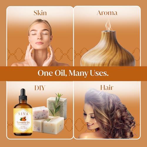 Siva Rosemary Essential Oil - 100% Natural Rosemary Oil – for Skin Care, Hair Care, Aromatherapy - 4 Fl Oz with Dropper