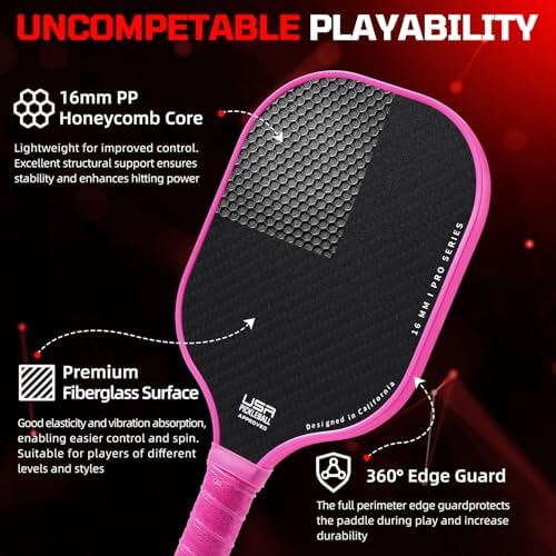 BAGAIL USAPA Approved Pickleball Paddles Set for Traction and Stability | Lightweight BAGAIL Pickleball Rackets with 4