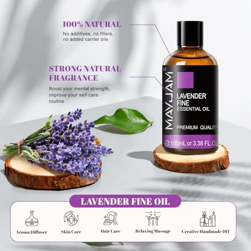 MAYJAM Indian Sandalwood Essential Oils for Skin Care and Hair Care - 100ml MAYJAM Indian Sandalwood Essential Oils fo