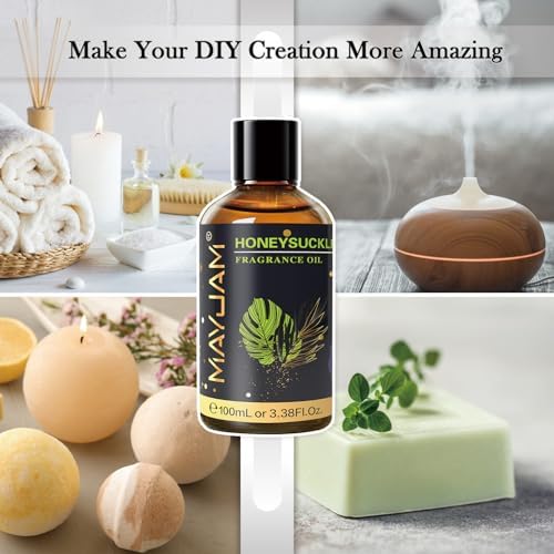 MAYJAM Sandalwood Essential Oil - Pure Fragrance Oil for Diffuser and Soap Candle Making, Ideal for Home and Office, 10