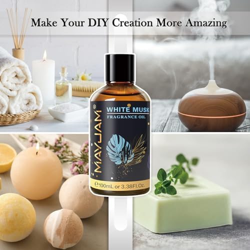 MAYJAM Sandalwood Essential Oil - Pure Fragrance Oil for Diffuser and Soap Candle Making, Ideal for Home and Office, 10