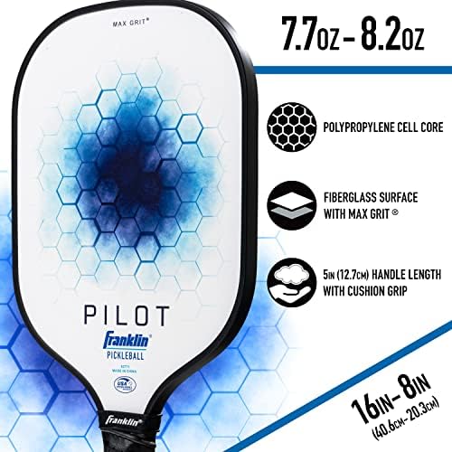 Franklin Sports Pilot Polypropylene Core Pickleball Paddle for Adults | Official USA Pickleball Paddle by Franklin Spor