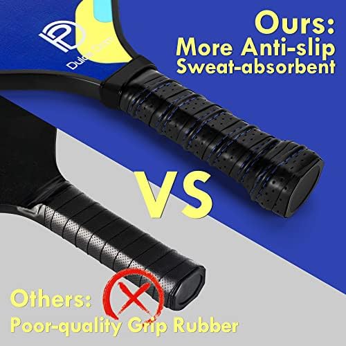 DULCE DOM USAPA Approved Fiberglass/Carbon Fiber Pickleball Paddles Set of 4 for Training | DULCE DOM 4 Indoor Outdoor