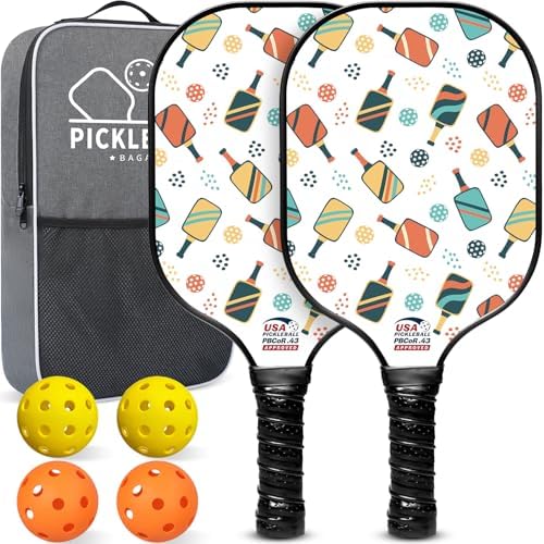 BAGAIL USAPA Approved Pickleball Paddles Set for Traction and Stability | Lightweight BAGAIL Pickleball Rackets with 4