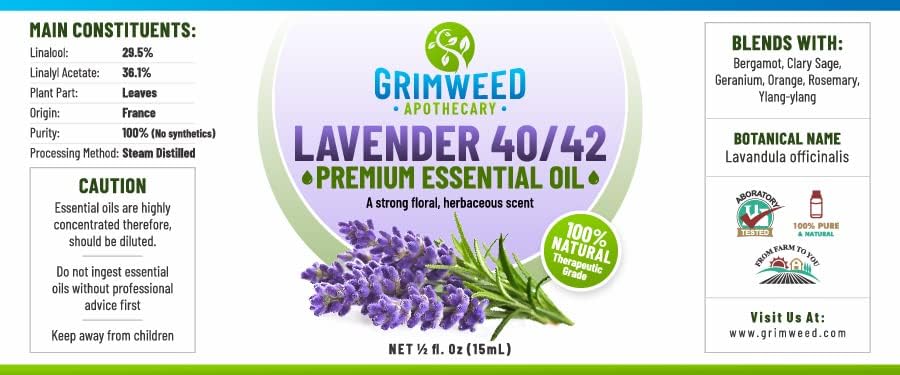 Grimweed Apothecary USDA Organic Cinnamon Essential Oil - Therapeutic Grade - 15mL - Diffuser Oil - 100% All Natural - w