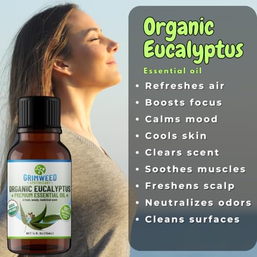 Grimweed Apothecary USDA Organic Cinnamon Essential Oil - Therapeutic Grade - 15mL - Diffuser Oil - 100% All Natural - w