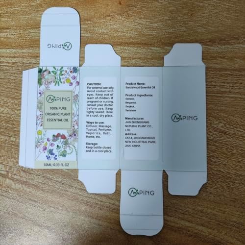 Sandalwood & Clary Sage Essential Oils for Aroma and Spa - 100% Pure Organic Natural Plant Oils, 2x10ML Sandalwood & C