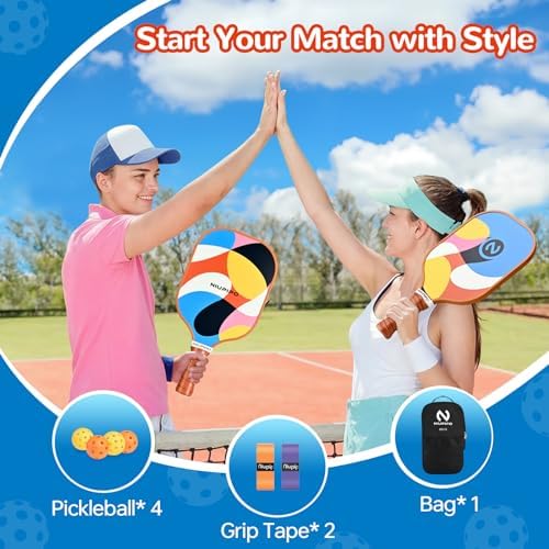 USAPA Approved Lightweight Pickleball Rackets for Casual Players | Durable Fiberglass Surface Picks with Polypropylene