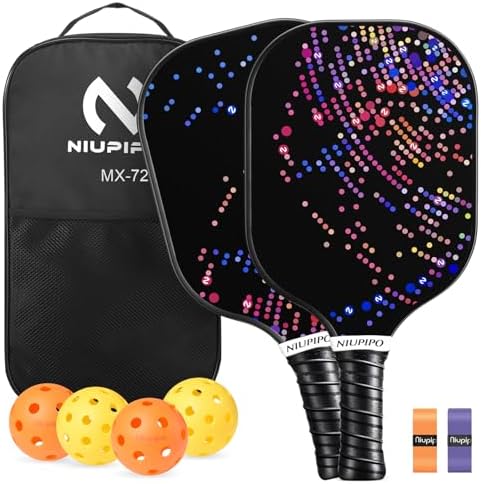 USAPA Approved Lightweight Pickleball Rackets for Casual Players | Durable Fiberglass Surface Picks with Polypropylene
