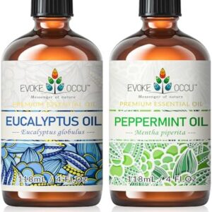 Evoke Occu Eucalyptus and Peppermint Essential Oil - Refreshing Inhalation for Men and Women - Perfect for Stress Relie
