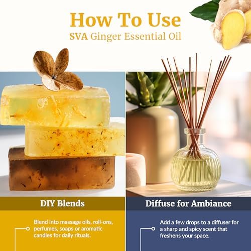 SVA Frankincense Essential Oil - 100% Natural Boswellia Carterii Oil for Aromatherapy and Skin Care - 1 Fl Oz with Dropp