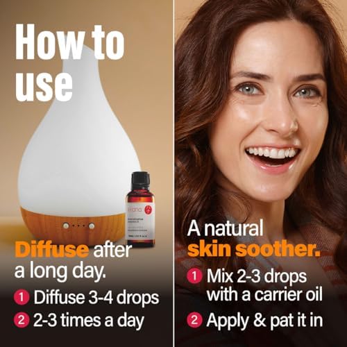 H'ana Sandalwood Essential Oil - 1.02 Fl Oz - for Hair and Skin, Aromatherapy, DIY Soap Making - ClimatePartner Certifie