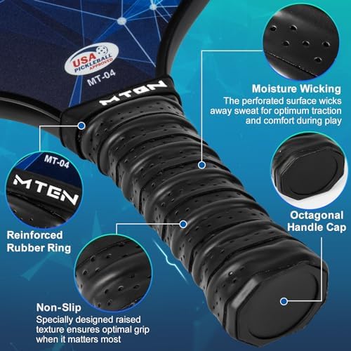 USAPA Approved Fiberglass Surface Pickleball Set for Men and Women Global Recycled Standard