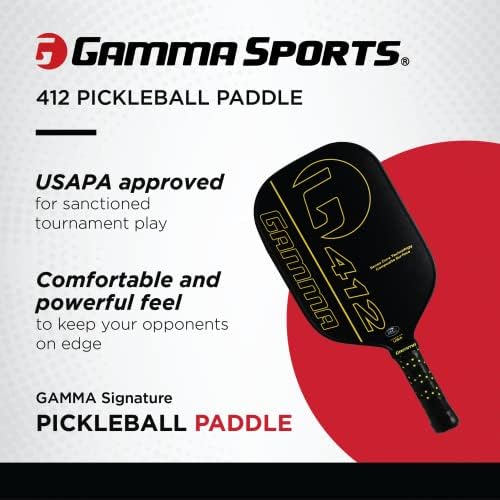 GAMMA Pickleball Paddles for Men & Women - Additional Power & Control, Honeycomb Grip, USAAPA Approved | GAMMA USA Made