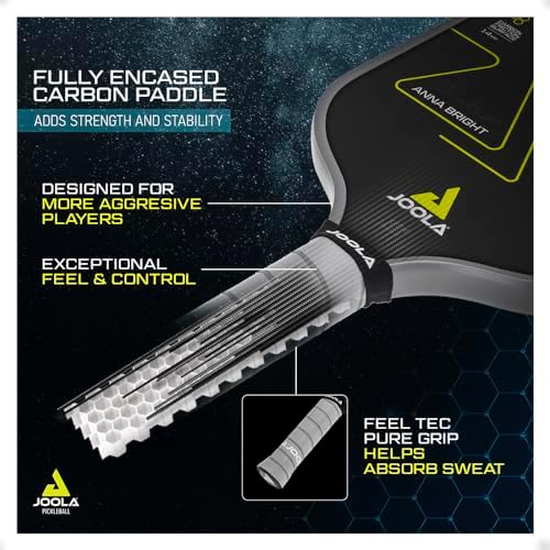 JOOLA Professional Pickleball Paddles - Raw Carbon Fiber Surface - Built for Spin, Speed & Control - Tournament-Level JO