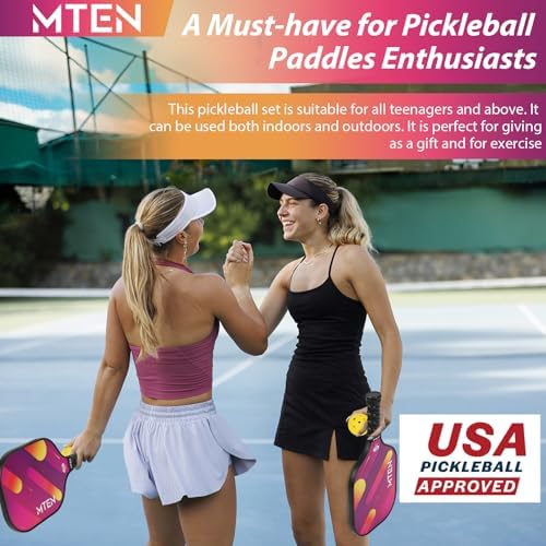 USAPA Approved Fiberglass Surface Pickleball Set for Men and Women Global Recycled Standard