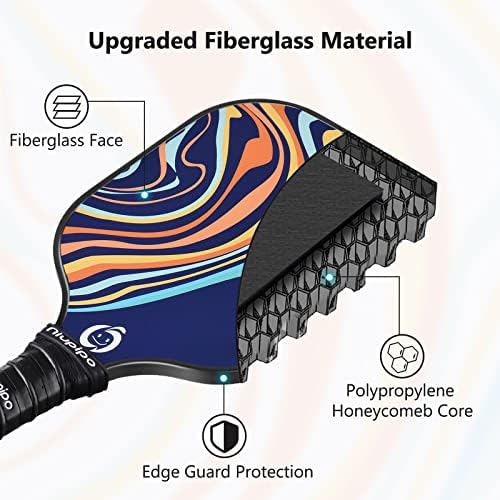 USAPA Approved Lightweight Pickleball Rackets for Casual Players | Durable Fiberglass Surface Picks with Polypropylene