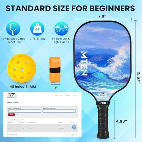 USAPA Approved Fiberglass Surface Pickleball Set for Men and Women Global Recycled Standard