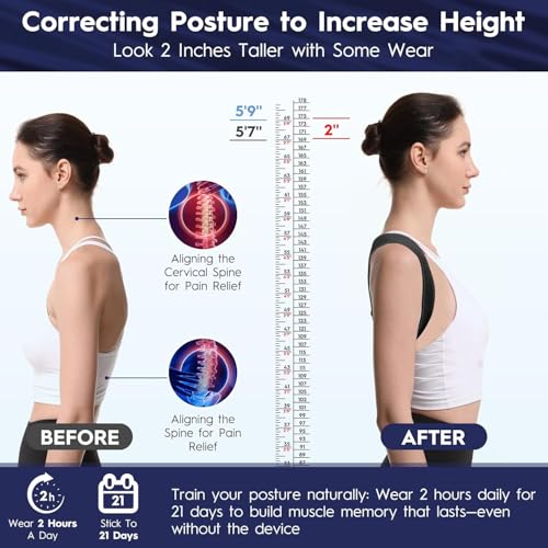 Posture Corrector Bionic System Back Brace forMen and Women | Adjustable Upper Back Support Posture Brace for Men and W