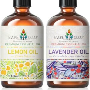 EVOKE OCCU Lemon and Lavender Essential Oil - Pure, Stress Relief, 4 Fl Oz