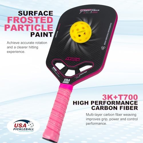High Performance 3K Carbon Fiber Pickleball Paddle T700 for Advanced Players in Tournamens | USAPA Approved 16MM Thermo