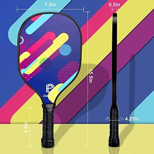 DULCE DOM USAPA Approved Fiberglass/Carbon Fiber Pickleball Paddles Set of 4 for Training | DULCE DOM 4 Indoor Outdoor