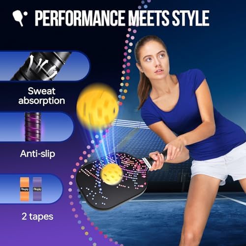 USAPA Approved Lightweight Pickleball Rackets for Casual Players | Durable Fiberglass Surface Picks with Polypropylene